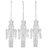 Northlight Nutcracker Soldier Acrylic Christmas Ornaments - 5" - Clear - Set of 3 - 2 of 4