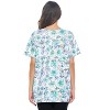 Casual Nights Women's Snap Front Smock Cobbler Woven Scrub Apron Top with Pockets - Blue Plaid - 3X-Large - 4 of 4