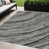 Taupe Charcoal And Ivory Abstract Washable Indoor Outdoor Area Rug - 2 of 4