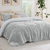 Bedsure Fluffy Comforter Set King - Cream White, 3 Pieces Plush Fuzzy Bed Set, 1 Shaggy Comforter with 2 Pillowcases - 2 of 4