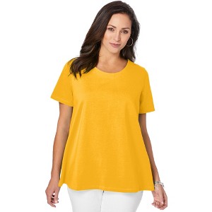 Jessica London Stretch Cotton Trapeze Tee - 1 of 4
