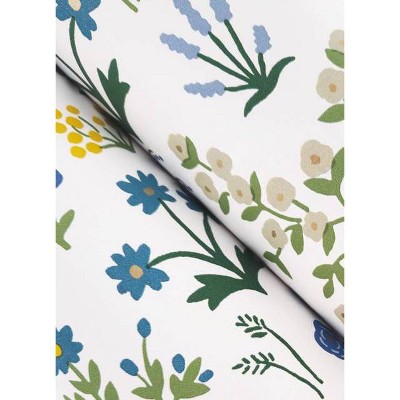 Menagerie Garden Blue Multicolor Peel and Stick Vinyl Wallpaper