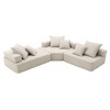 NicBex Couches for Living Room 56" Lounge Frame for Oversized Modular U-Shaped Sectional Sofa Boucle Floor Convertible Compressed Couch - 3 of 4