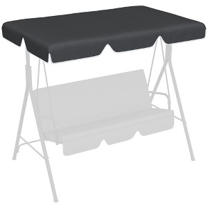 Outsunny 2/3 Seater Swing Canopy Replacement with Tubular Framework, UV50+ Outdoor Swing Seat Top Cover - 1 of 4