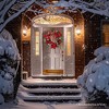 Refined Red and Gold 20" Christmas Wreath, Poinsettias, Ribbons and Ornament Baubles| OrnamentallyYou - 4 of 4