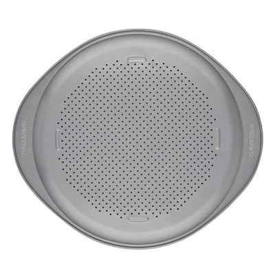 Gray Nonstick Steel Baking Sheet and Pizza Crisper Pan Set