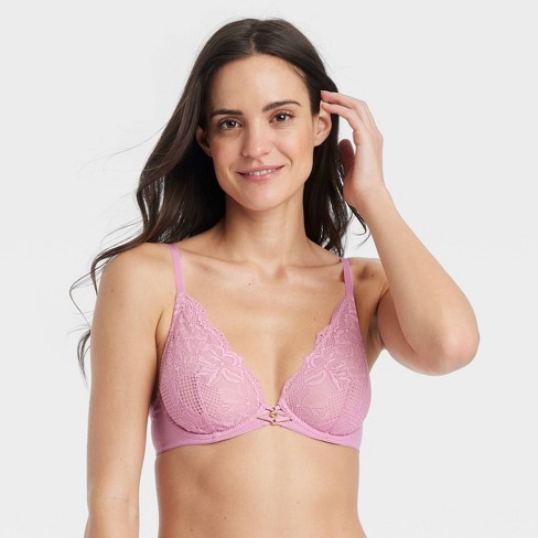 Women's Fishnet Lace Unlined Bra - Auden™ Pink 38b : Target