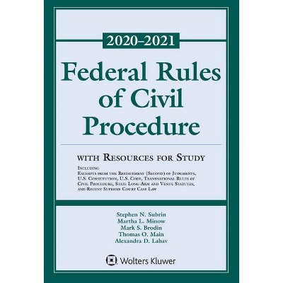 Federal Rules of Civil Procedure with Resources for Study - (Supplements) (Paperback)