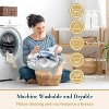 LunaLulinlk Blue Shower Curtain with Hooks – Heavy-Duty Mold/Mildew-Resistant - 2 of 4