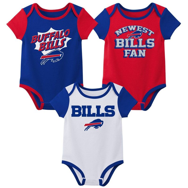 NFL Buffalo Bills Infant Boys&#39; 3pk Bodysuit, 1 of 5