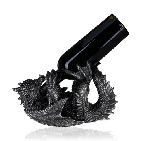  SUMMIT COLLECTION Fantasy Double Dragons Orb Guardian Stone  Dragon Protectors Tabletop Wine Holder Pillar Candle Holder : Home & Kitchen