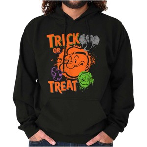 Popeye Cartoon Halloween Trick Treat Hoodie Sweatshirt Women Men Brisco Brands - 1 of 4