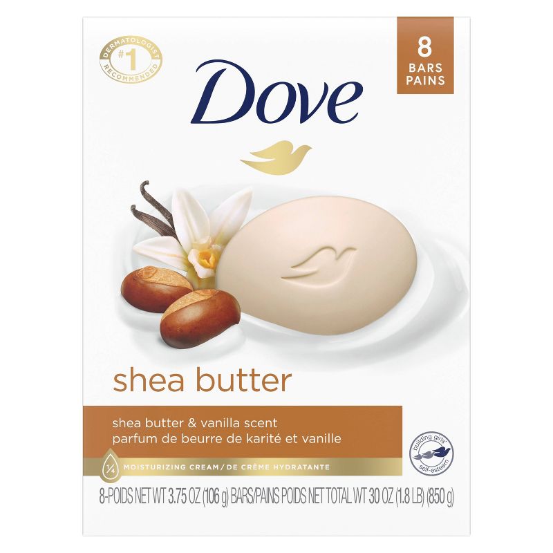 Dove Beauty Purely Pampering Shea Butter with Warm Vanilla Beauty Bar Soap - 8pk - 3.75oz each, 3 of 14