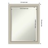 Amanti Art Romano Silver Narrow Petite Bevel Wood Bathroom Wall Mirror 27.75 x 21.75 in. - 4 of 4