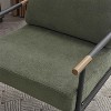 Vynxaria Modern 20.47 Inch Accent Chairs: Black Chenille Padding, Metal Frame Armrests, Perfect for Living Room & Bedroom - 4 of 4