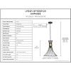 Urban Ambiance Luxury Mid-Century Modern Pendant 16''H x 18''W,  Midnight Black Finish,  Tucson Collection, UHP4352 - 3 of 4