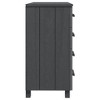 vidaXL Sideboard HAMAR Dark Gray 31.1"x15.7"x31.5" Solid Wood Pine - 4 of 4