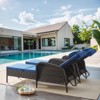 Buenhomino Outdoor Chaise Lounge Chairs Set, Set of 2 Wicker Patio Reclining Chairs with Adjustable Backrest and Cushion, Rattan Lounger for Pool - 2 of 4
