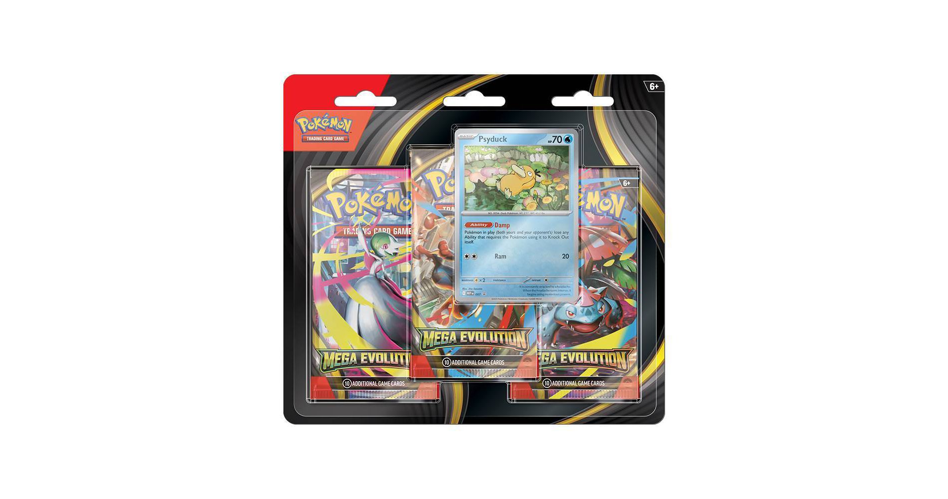 Pokémon Trading Card Game: Mega Evolution Three-Booster Blister- Psyduck