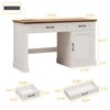 47" Executive Desk, Computer Desk with Drawers, Storage Cabinet & Charging Station - 2 of 4
