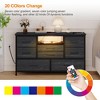 Garvee 8 Dresser TV Stand with Power Outlet & LED for 55'' TV, Long Dresser for Bedroom with 8 Deep Drawers, Console Table for Living Room, Entryway - 4 of 4