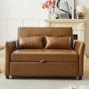 51.57"W Convertible Sleeper Bed, Adjustable Oversized Loveseat with 3 USB Ports - ModernLuxe - 4 of 4