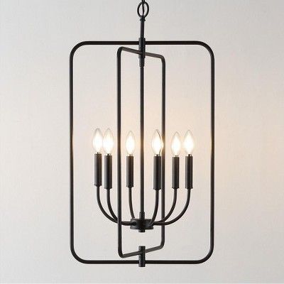 Miri 24" Brass and Glass 6-Light LED Pendant