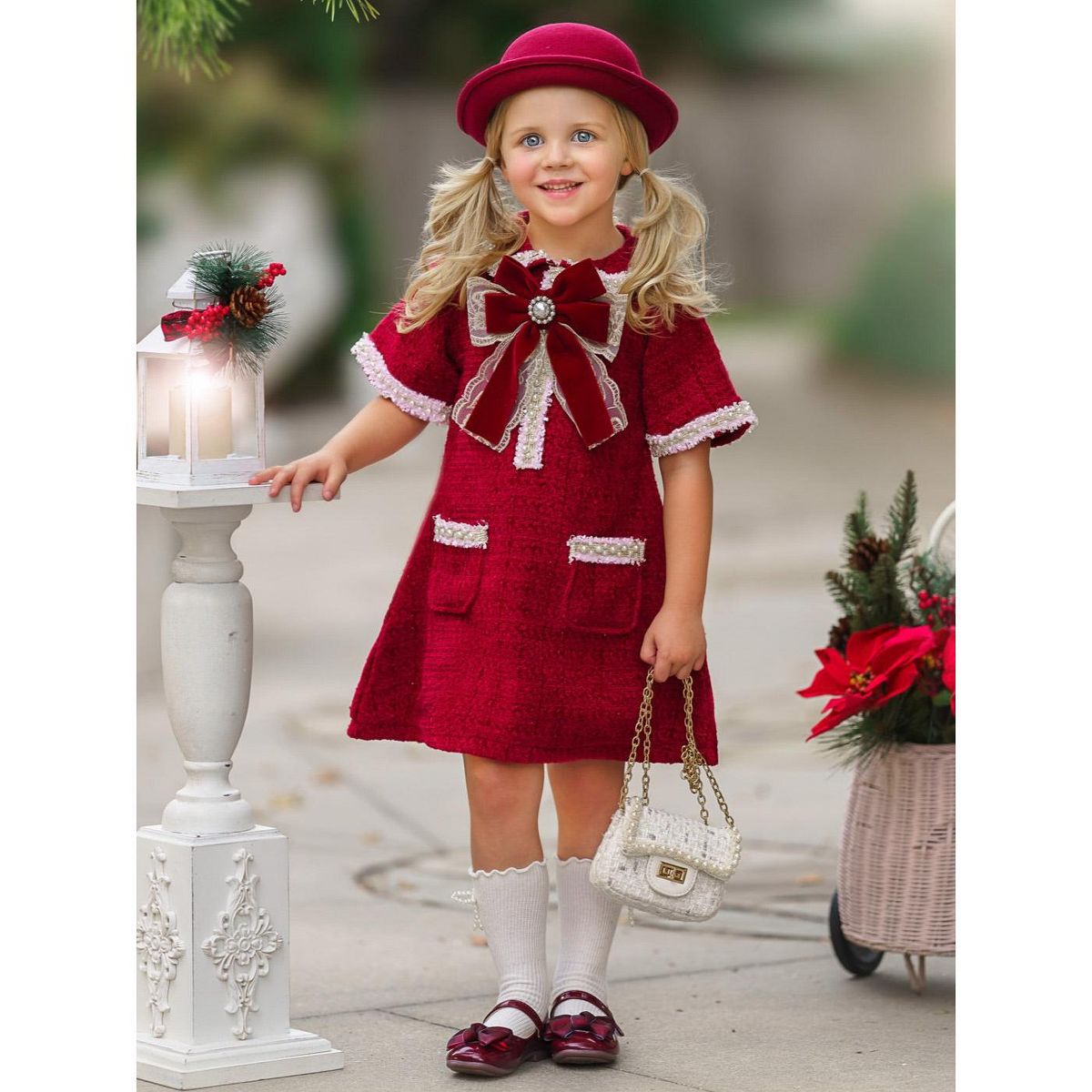 Cozy Meets Chic Tweed Dress Mia Belle Girls - thumbnail 4