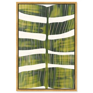 Art Remedy Leaf Bongo II Minimalistic Botanical and Floral Art Prints Framed - 1 of 4