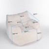 CAVINAS Teddy Fabric Bean Bag Chair,Lazy Floor Sofa Chair with Memory Sponge,Cozy Lounge Chair for Living Room - 3 of 4