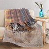 Boersma 3D Horse Printed Flannel Throw Blanket Running Horse Throw Blanket Fleece Blankets with Horses on Them Flannel Blanket 60"x80" - 2 of 4