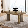 Tribesigns 63" Modern Executive Office Desk, Large Computer Desk with Slatted Pedestal - 4 of 4