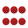 TopComfy Decorative Object Christmas Ball Ornaments Set of 6 for Holiday Party Decorations, Red, 3.9"*3.9"*3.9" - 2 of 4