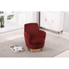 Vynxaria 360° Swivel Accent Chair Noiseless Iron Base, Easy Clean Fabric, High-Density Sponge, Sturdy Wooden Frame, Easy Assembly - 3 of 4