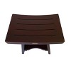 DecoTeak® Serenity® 18" Teak Wood Shower Bench with Shelf in Woodland Brown Finish - 3 of 4