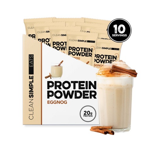 Clean Simple Eats Protein Powder Sticks - Eggnog - 11.6oz/10ct : Target