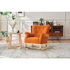 CAVINAS Upholstered Rocking Chair with Wood Legs and Curved Back, Foam-Filled Accent Chair for Living Room, Bedroom, Reading Corner - 2 of 4