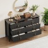 Fluted Dresser 54 Inch Wide, 6-Drawer Wood Dresser for Bedroom, Modern Chest of Drawers, Storage Organizer Cabinet for Living Room, Hallway - 4 of 4