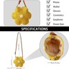FATMOON Straw Beach Bag, Summer Fashion Flower Purse Cute Hand-Woven Straw Crossbody Bags for Women Vacation Handbags - 3 of 4
