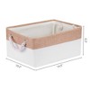 Unique Bargains Fabric Collapsible Storage Organizer Basket with Handles - 4 of 4