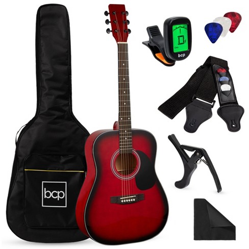  Ashthorpe 38-inch Beginner Acoustic Guitar Package (Blue),  Basic Starter Kit w/Gig Bag, Strings, Strap, Tuner, Pitch Pipe, Picks :  Musical Instruments