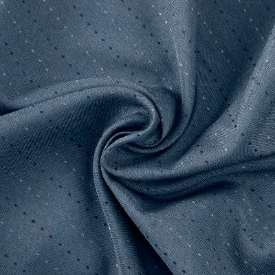 Blue 96" x 110" Polyester Blackout Pleated Grommet Panel