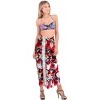 LA LEELA Women's Beachwear Summer Beach Wrap Bikini Wraps Sarong Swimwear Swim Cover Up Skirt Swimsuit Pareo Coverups for Women One Size Red,Abstract - 3 of 4