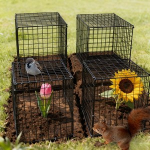 18-Pack Heavy Duty Plant Covers with Stakes, Plastic-Coated Steel Garden Fencing - 1 of 4