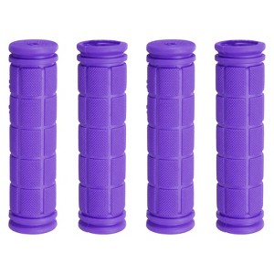 Unique Bargains Rubber Non-Slip Mushroom Bike Fit 7/8" Handlebar Grips 4.53" 2 Pairs - 1 of 4