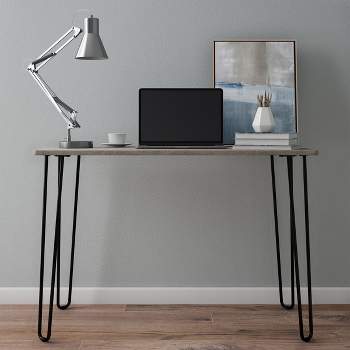 Lavish Home Modern Desk with Hairpin Legs - Modern Industrial Style