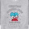 Men's - The Cat in the Hat - Christmas Morning Crew Dad Graphic Fleece Sweatshirt - 2 of 4