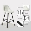White 25.5 Inch Bar Stools, Set of 2 Modern Metal Bar Height Bar Stools - 4 of 4
