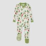 Burt's Bees Baby® Baby Island Holiday Organic Cotton Footed Pajama - Green