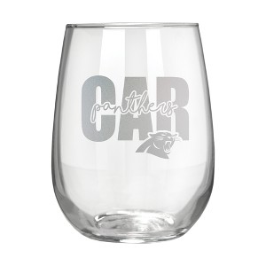 NFL Carolina Panthers The Vino Stemless 17oz Wine Glass - Clear - 1 of 1